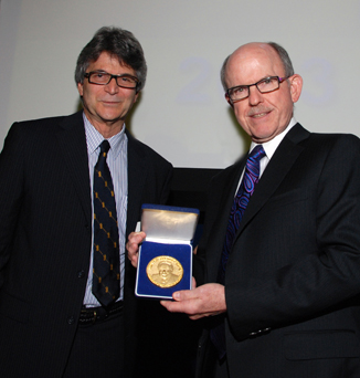 Houk receiving award